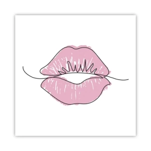 Affiche - Poster - Prêt à l'embrassade? - 60x60 cm
