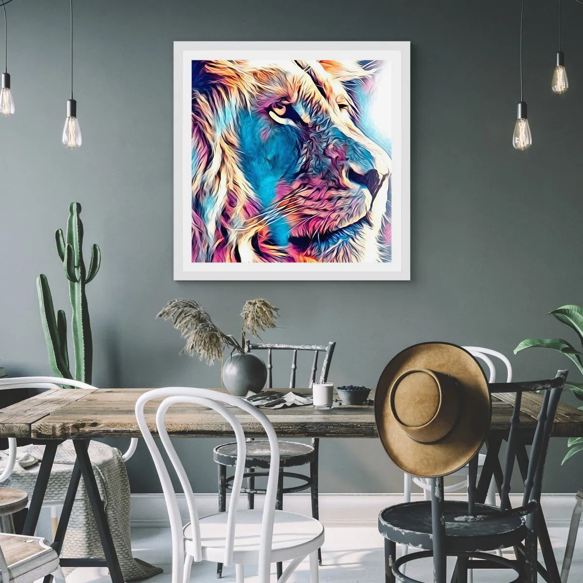 Affiche dans un cadre blanc - Poster - L'intelligence de la nature - 60x60 cm