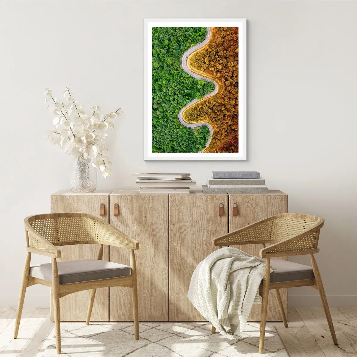 Affiche dans un cadre blanc - Poster - Frontieres et differences - 40x50 cm