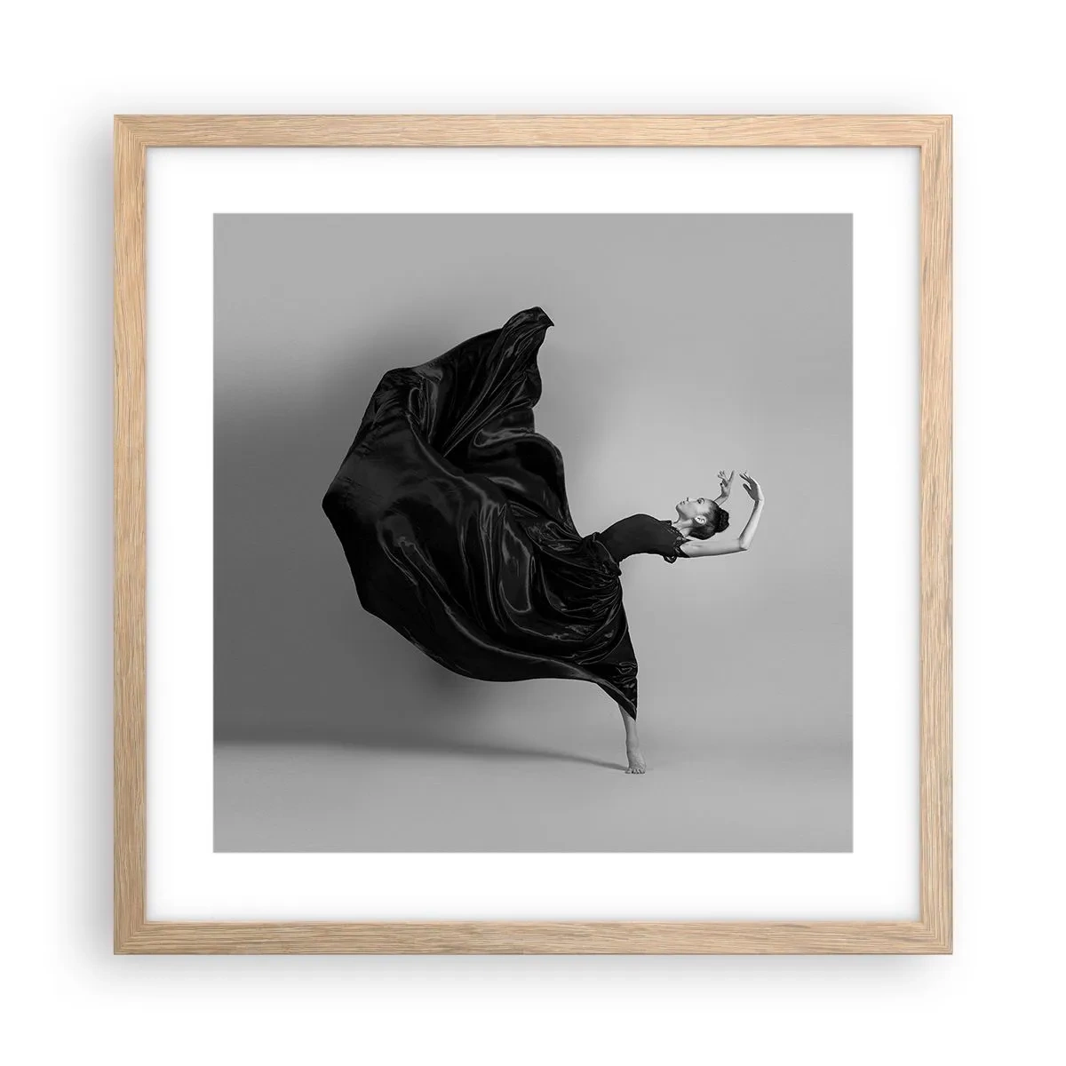 Affiche dans un chêne clair - Poster - Musique ailées - 40x40 cm