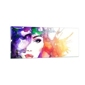 Impression sur verre - Image sur verre - Avec la tête dans les nuages - 100x40 cm