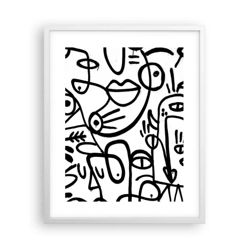 Affiche dans un cadre blanc - Poster - Visages et mirages - 40x50 cm
