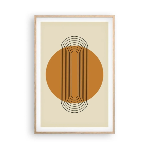 Affiche dans un chêne clair - Poster - Plan idéal - 61x91 cm