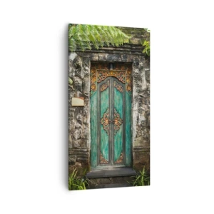 Impression sur toile - Image sur toile - Porte vers un monde exotique - 55x100 cm