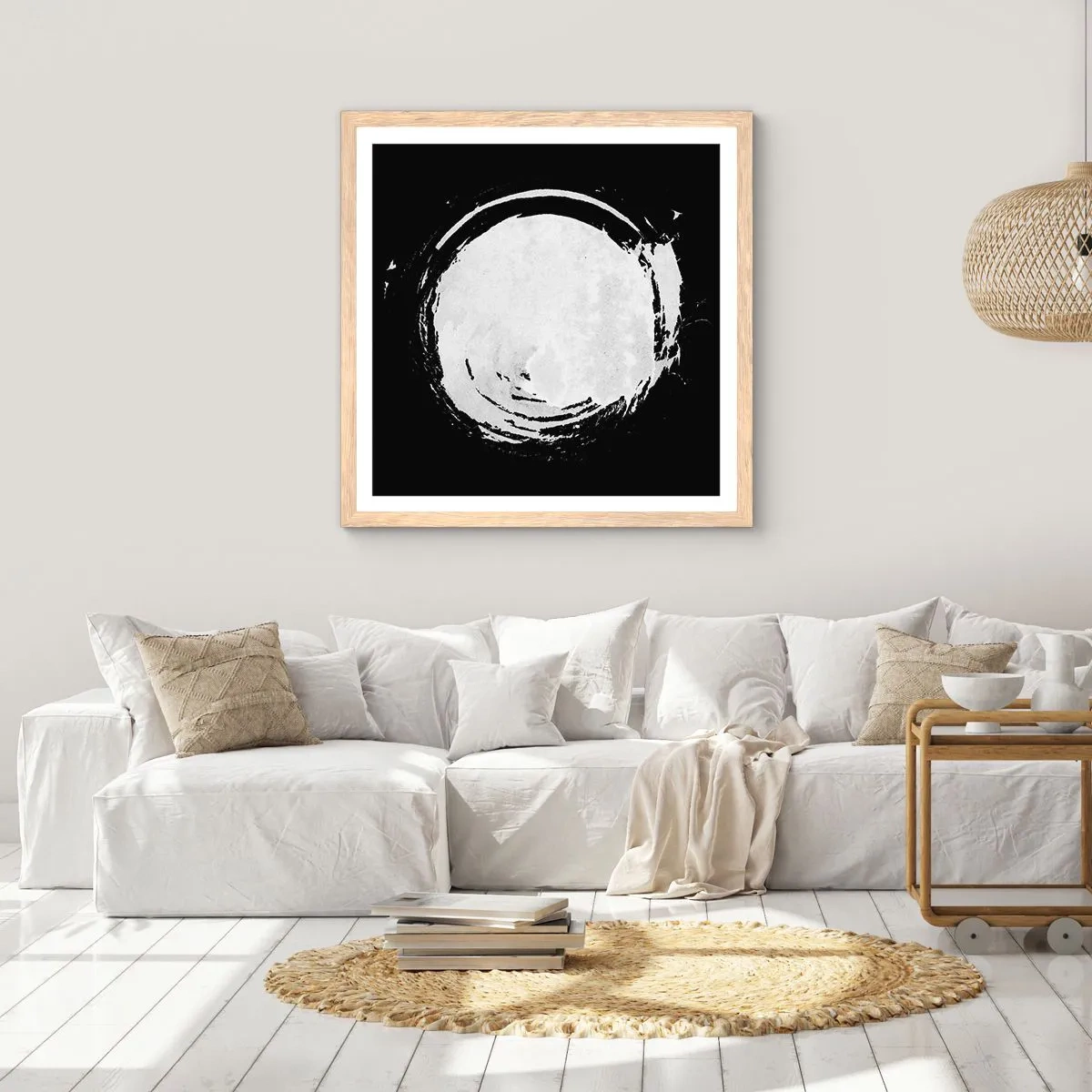 Affiche dans un chêne clair - Poster - Belle sortie - 50x50 cm