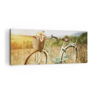 Impression sur toile - Image sur toile - Je vais rester un petit moment - 100x40 cm