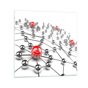 Impression sur verre - Image sur verre - Toile argentée - 50x50 cm