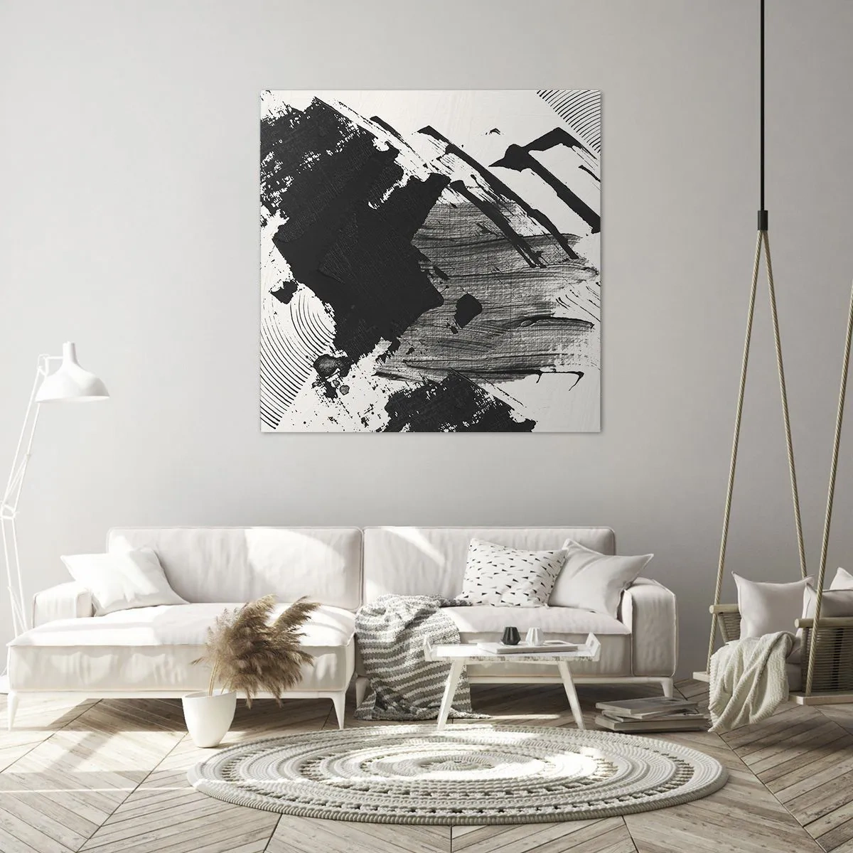Impression sur toile - Image sur toile - Abstraction – expression du noir - 30x30 cm
