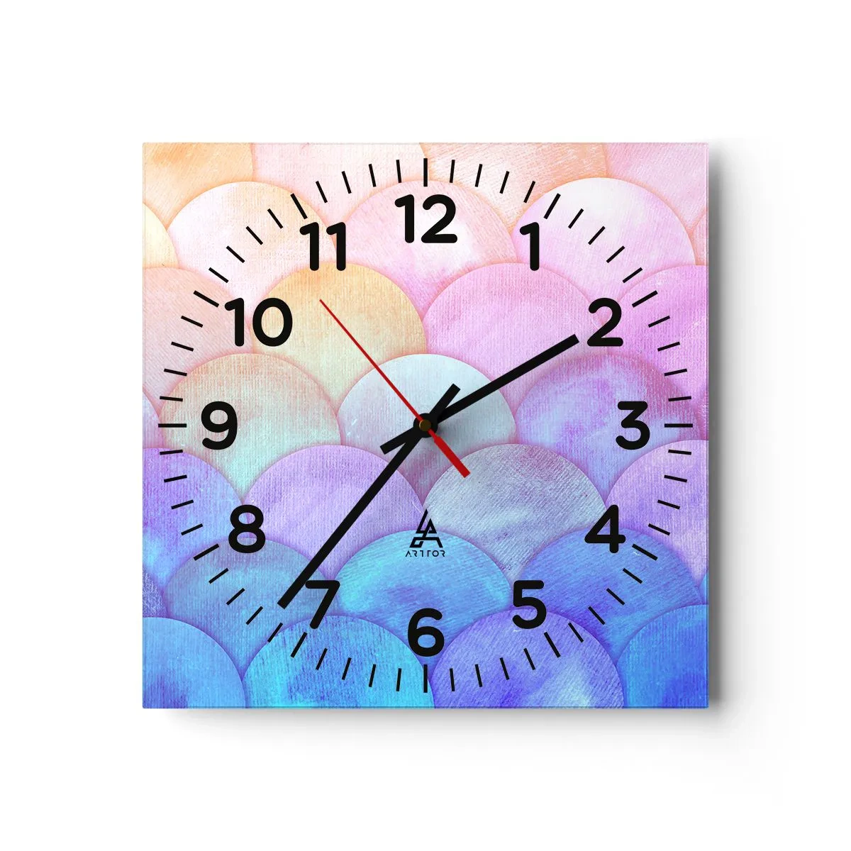 Horloge murale - Pendule murale - Écailles de perles - 30x30 cm