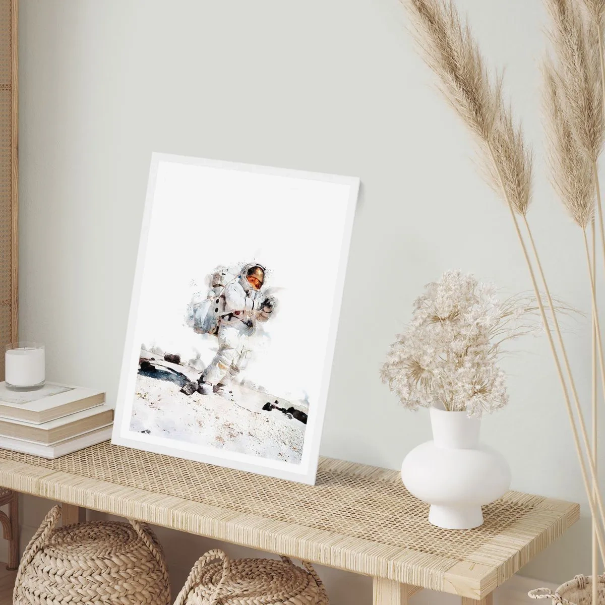 Affiche dans un cadre blanc - Poster - Envoyé de la Terre - 50x70 cm