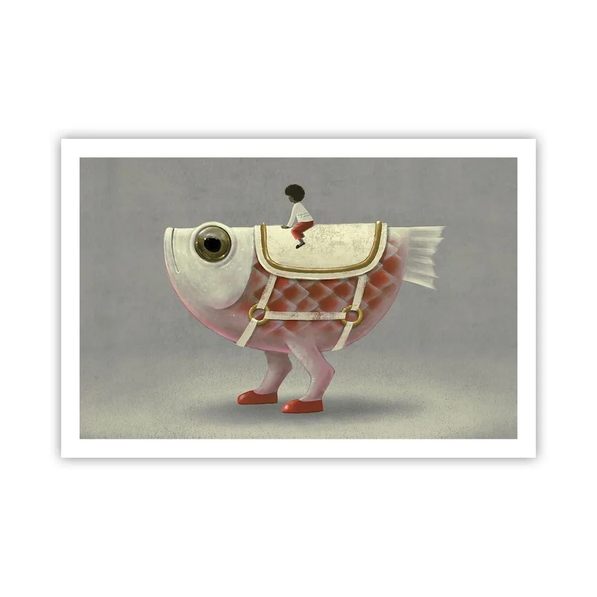 Affiche - Poster - Le cavalier poisson - 91x61 cm