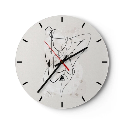 Horloge murale - Pendule murale - L'art de la séduction - 40x40 cm