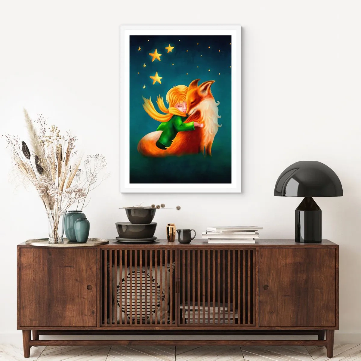 Affiche dans un cadre blanc - Poster - Petit Prince - 30x40 cm