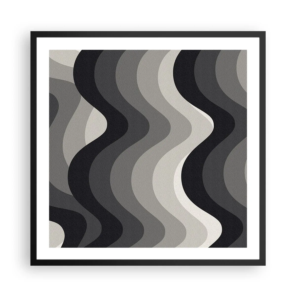 Affiche dans un cadre noir - Poster - Vague après vague - 60x60 cm