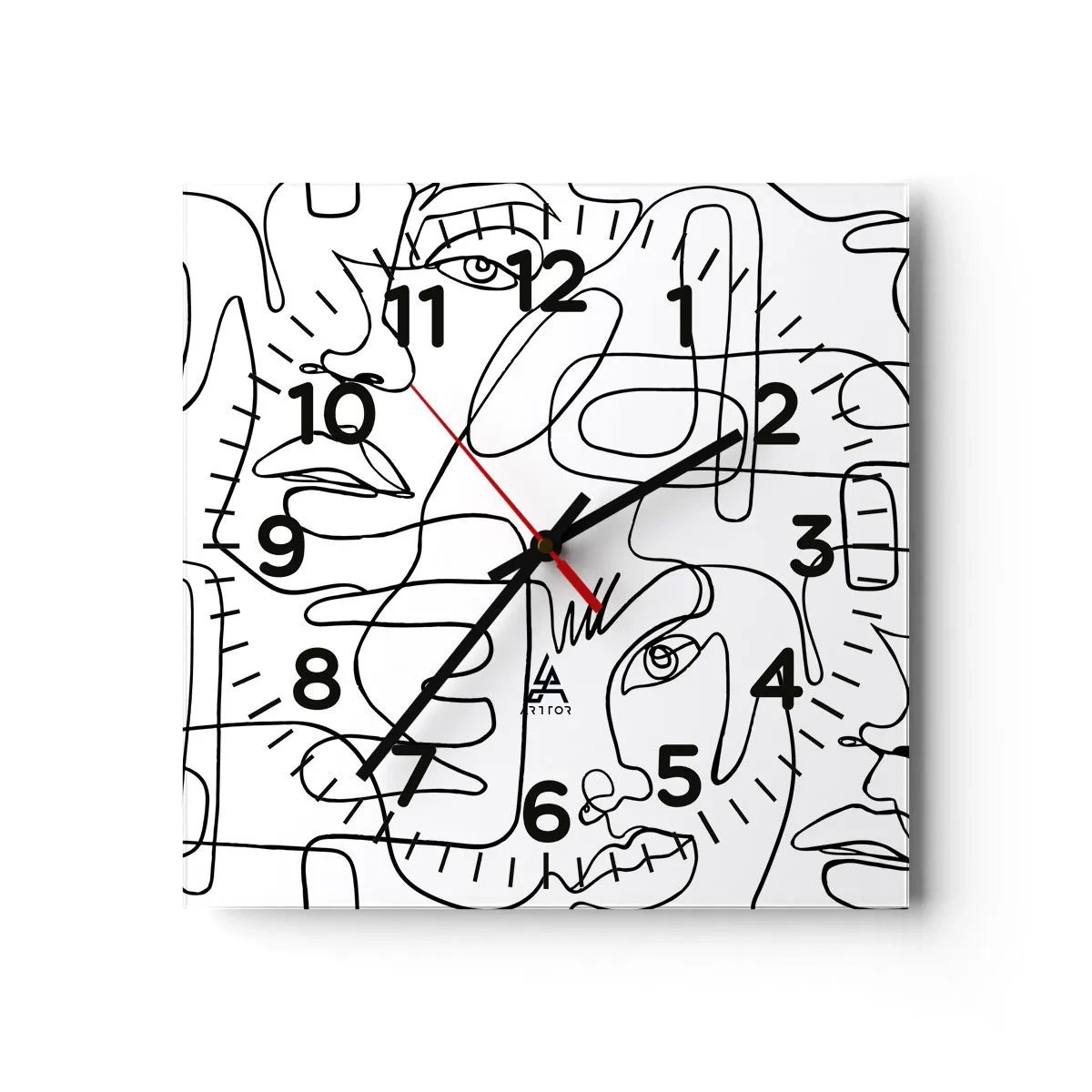 Horloge murale - Pendule murale - Dans des émotions enchevêtrées - 40x40 cm