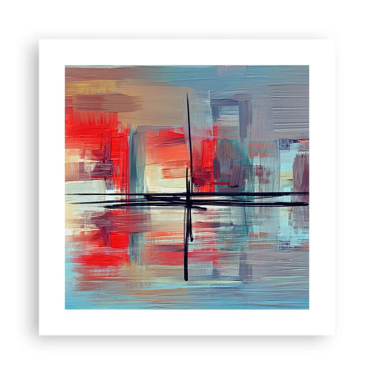 Affiche - Poster - Un paysage dans une dimension inconnue - 40x40 cm