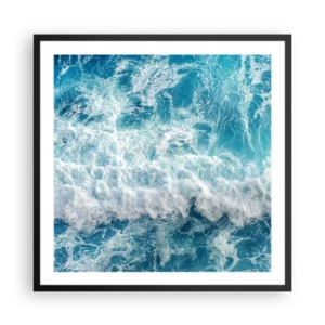 Affiche dans un cadre noir - Poster - Joyeusement et en sautant - 60x60 cm