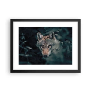 Affiche dans un cadre noir - Poster - Chasseur - 40x30 cm