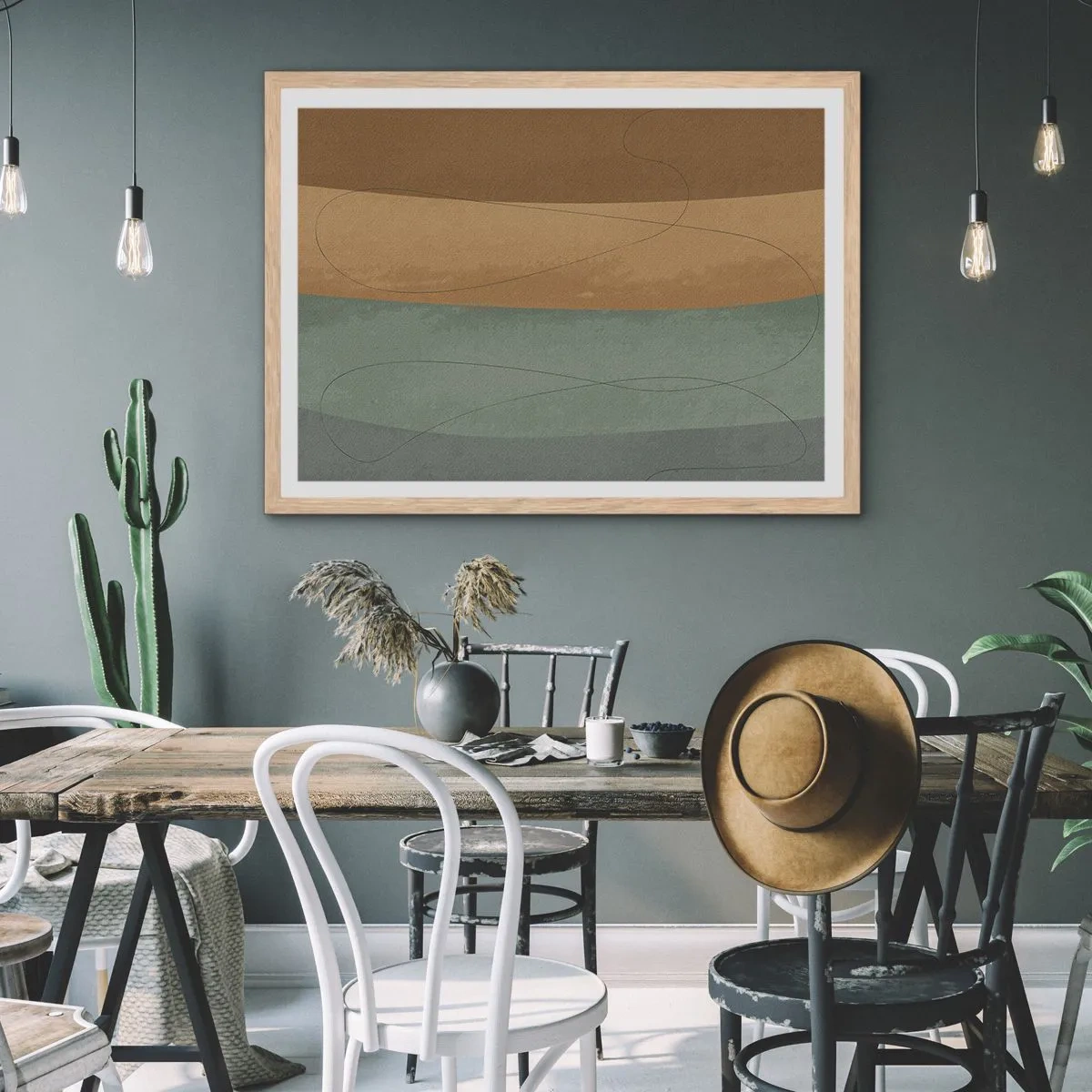 Affiche dans un chêne clair - Poster - Composition horizontale - 40x30 cm