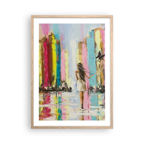 Affiche dans un chêne clair - Poster - Viens avec moi - 50x70 cm