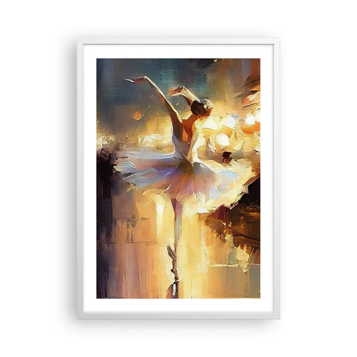 Affiche dans un cadre blanc - Poster - Miracle dans la rue - 50x70 cm