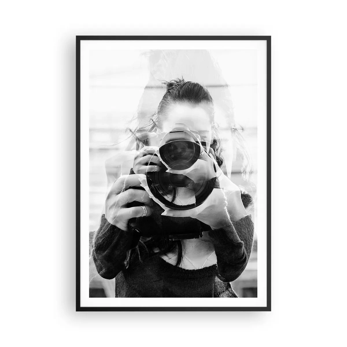 Affiche dans un cadre noir - Poster - Créateur et matériel - 70x100 cm