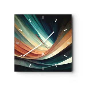 Horloge murale - Pendule murale - Tissé à partir de couleurs - 40x40 cm