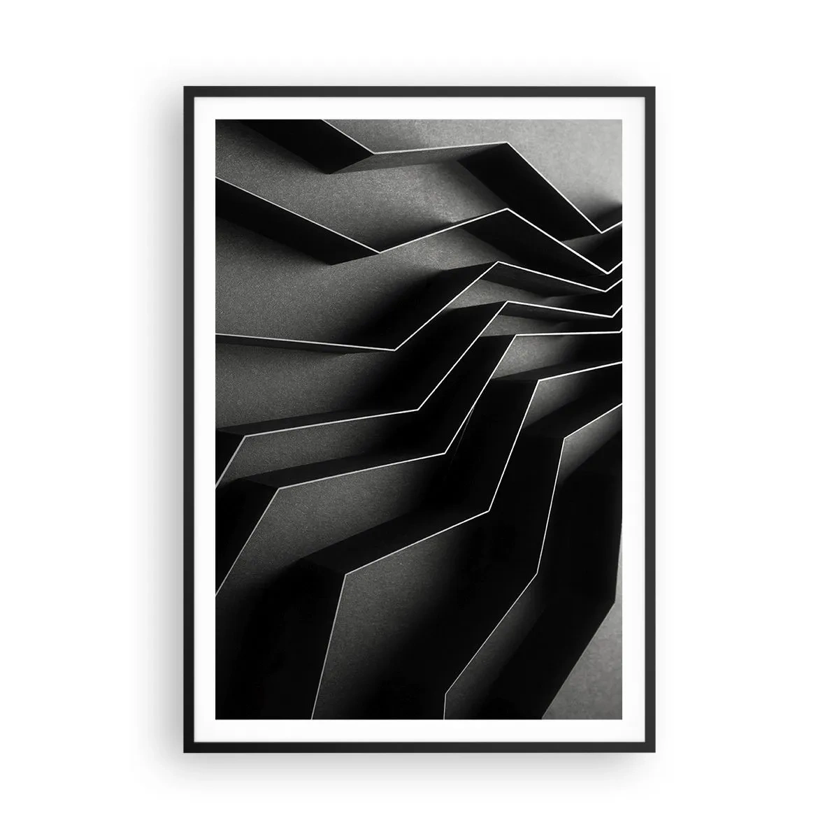 Affiche dans un cadre noir - Poster - Ordre spatial - 70x100 cm