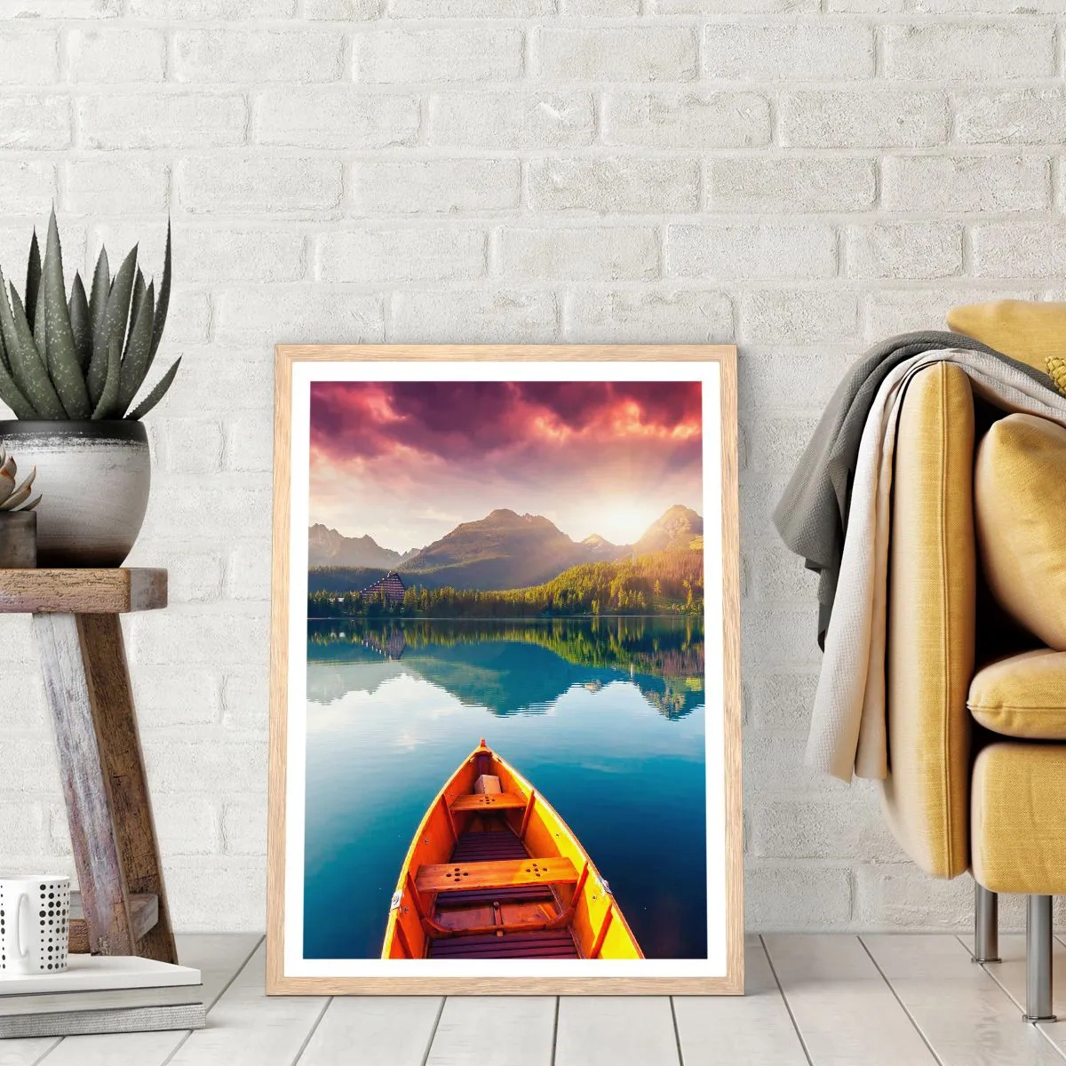 Affiche dans un chêne clair - Poster - Rien contre nature - 70x100 cm