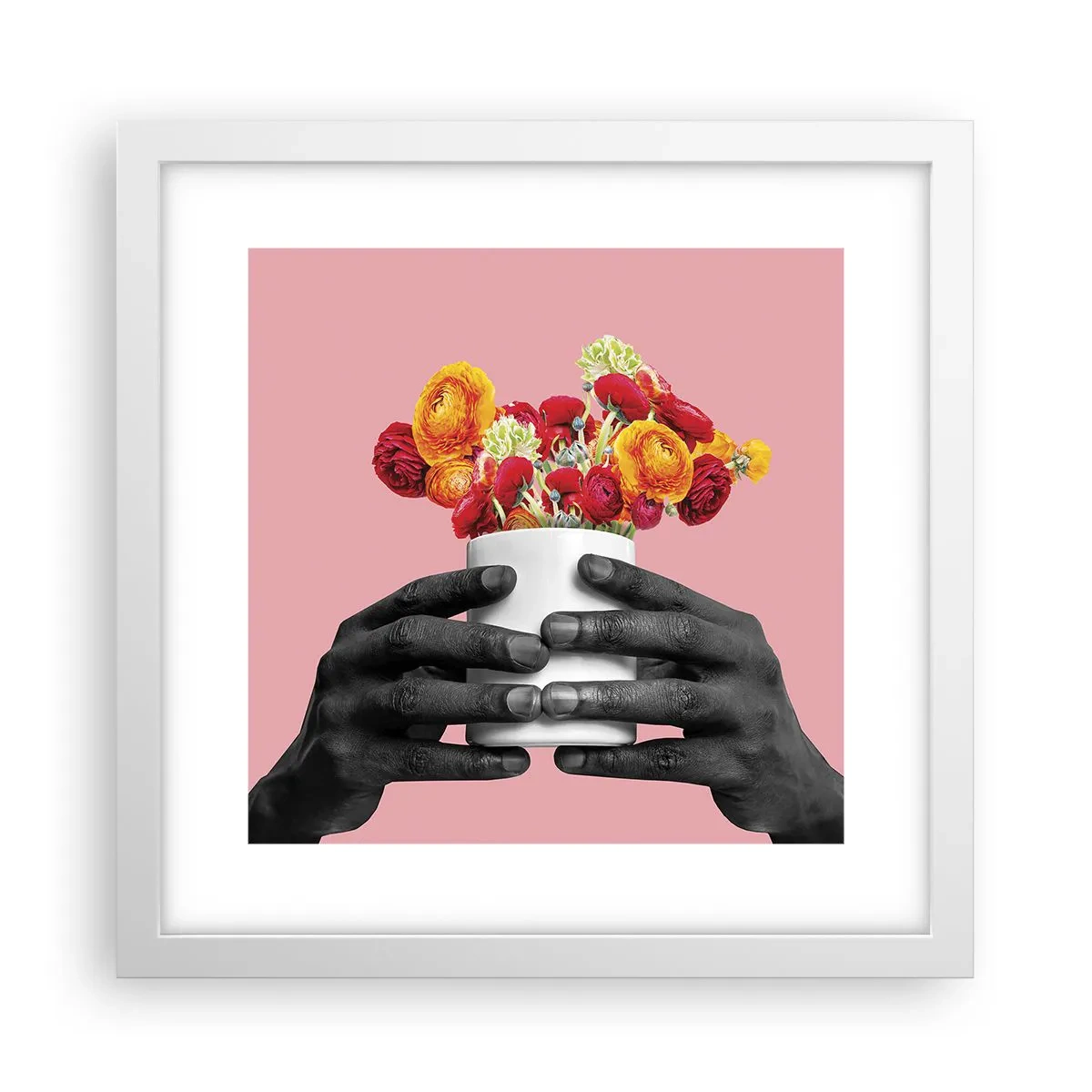 Affiche dans un cadre blanc - Poster - Apothéose de la vie - 30x30 cm