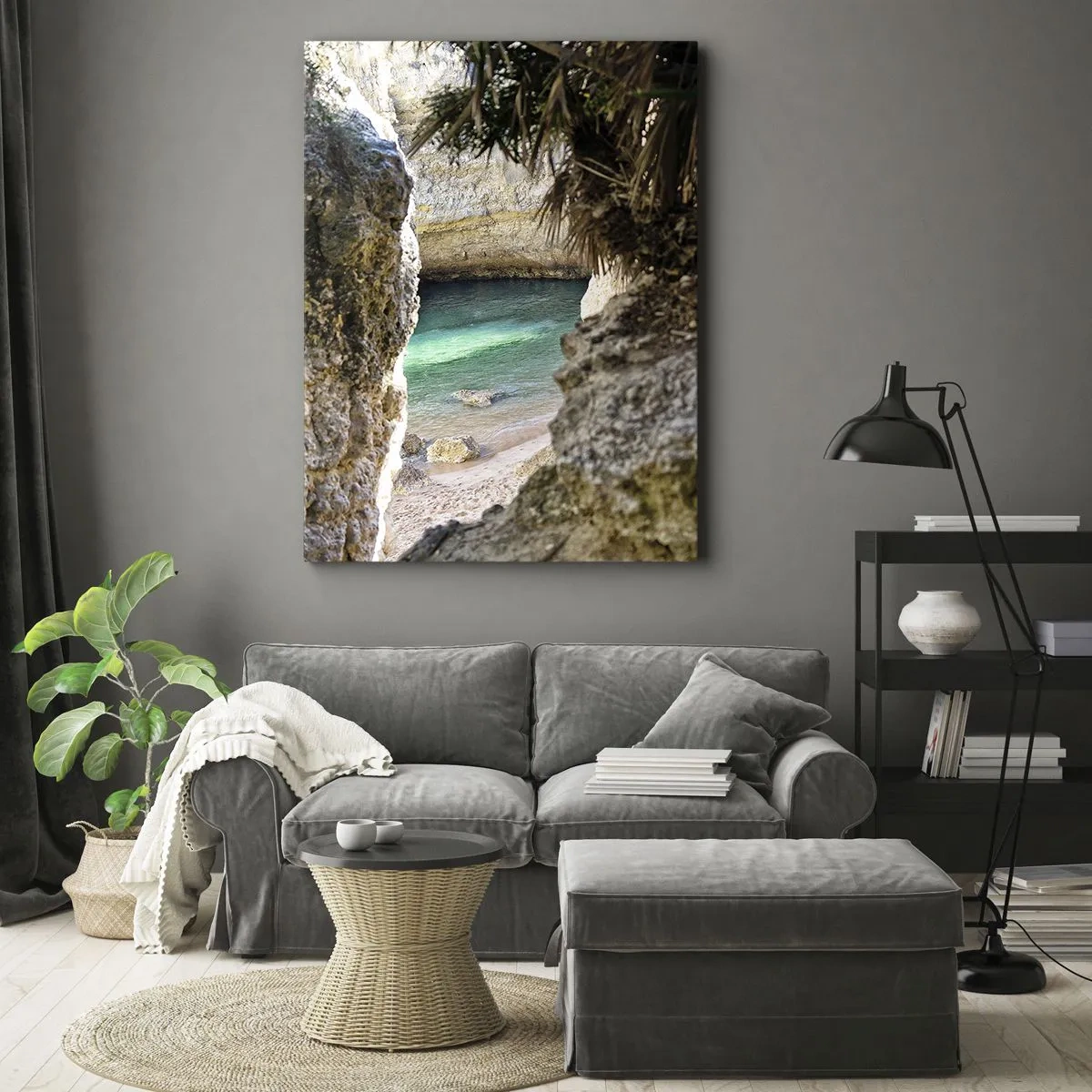 Impression sur toile - Image sur toile - Baie turquoise - 70x100 cm