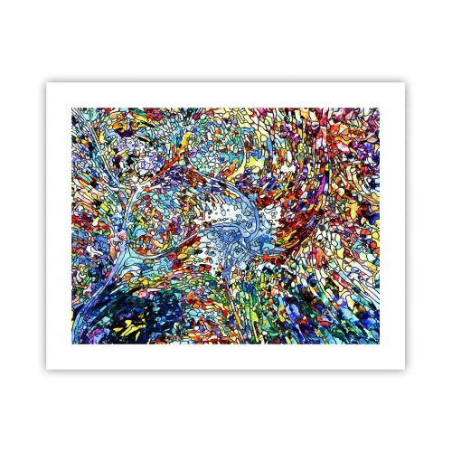 Affiche - Poster - Goutte de vitrail - 50x40 cm