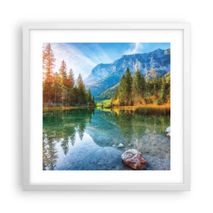Affiche dans un cadre blanc - Poster - Douceur automnale - 40x40 cm