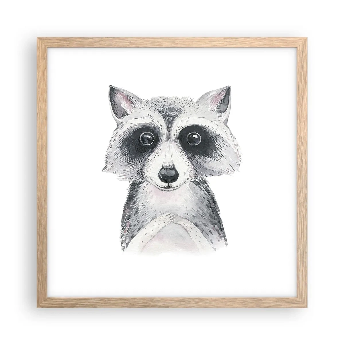 Affiche dans un chêne clair - Poster - Un moment pour s'émouvoir - 40x40 cm