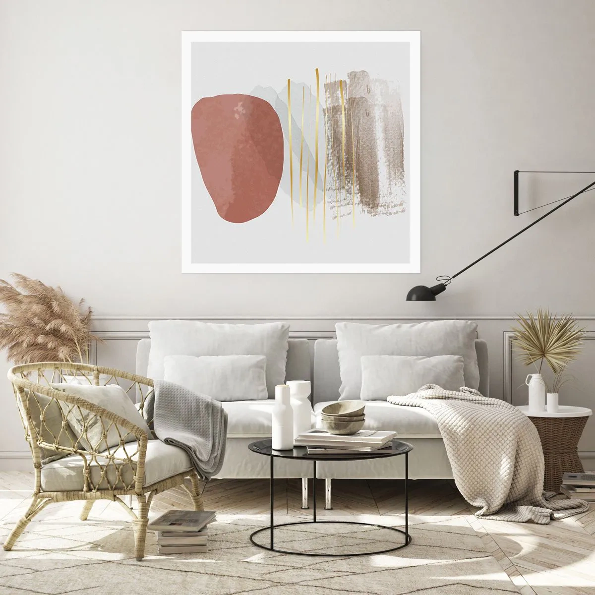 Affiche - Poster - Colonnade abstraite - 60x60 cm