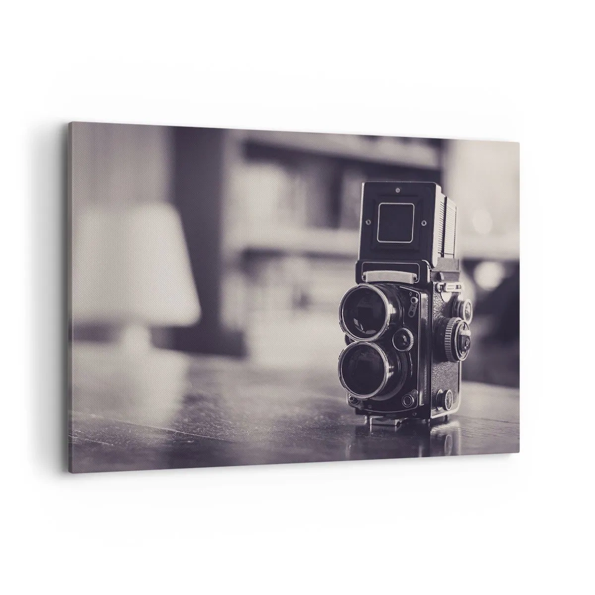 Impression sur toile - Image sur toile - Appareil photo ancien en noir et blanc - 100x70cm - La magie de la photographie ancienne - Décoration murale moderne pour le salon et la chambre ARTTOR