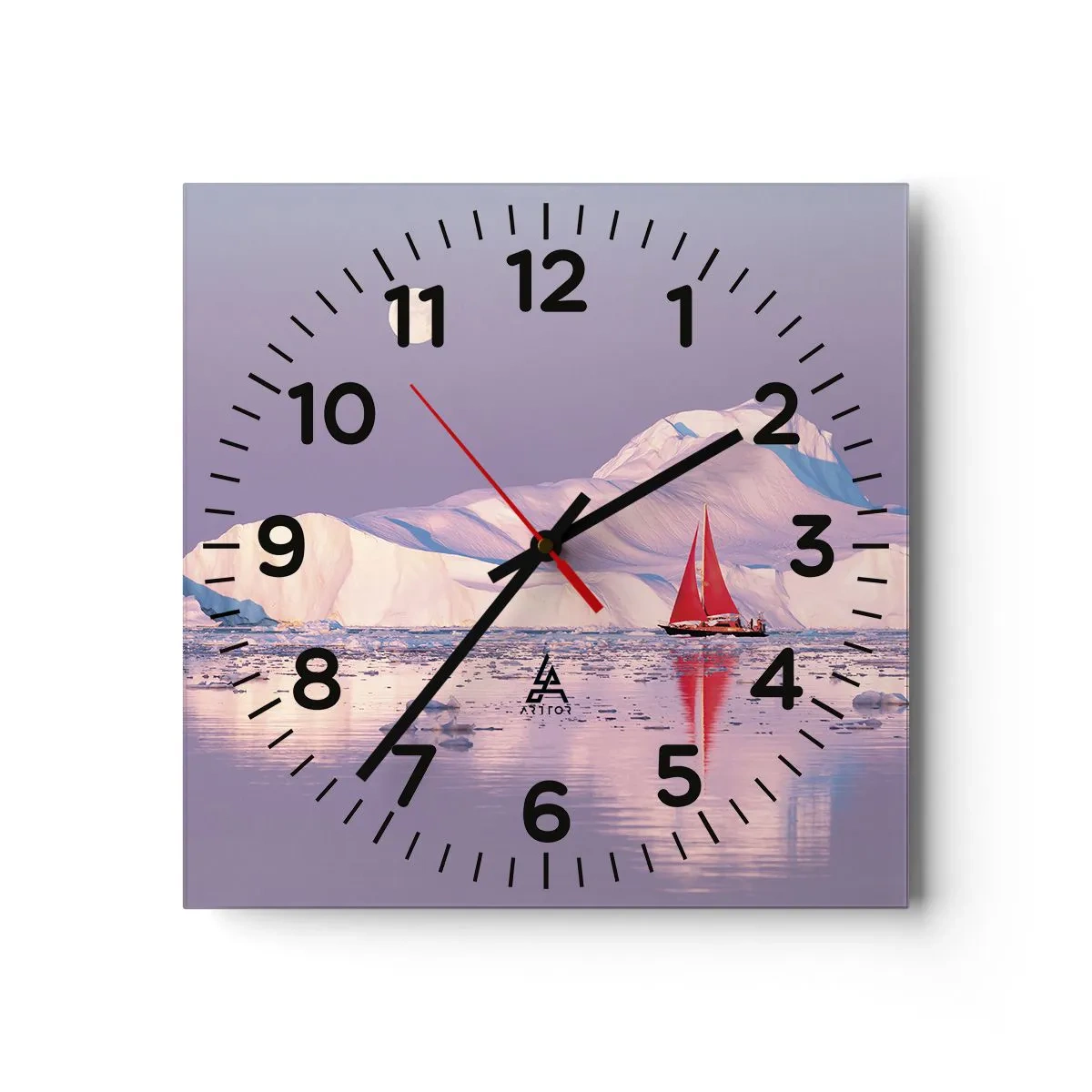 Horloge murale - Pendule murale - La chaleur de la voile, le froid de la glace - 30x30 cm