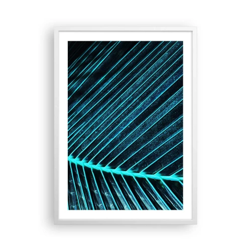 Affiche dans un cadre blanc - Poster - Texture verte - 50x70 cm