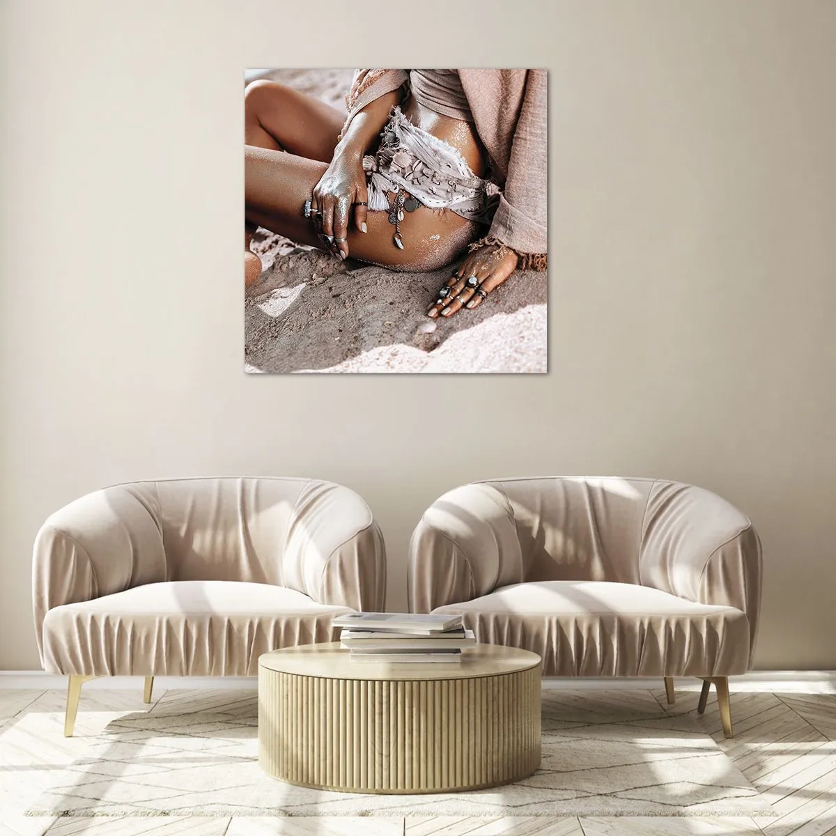 Impression sur verre - Image sur verre - Rejeté par la vague? - 40x40 cm