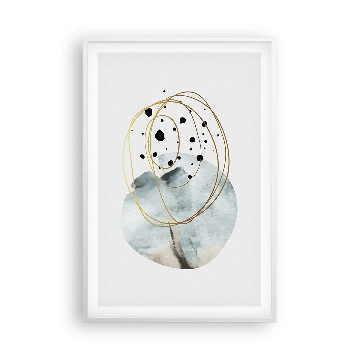 Affiche dans un cadre blanc - Poster - Emmêlement de l'espace - 61x91 cm