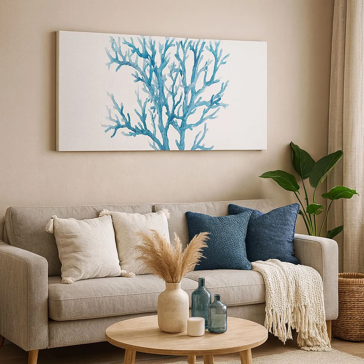 Impression sur toile - Image sur toile - Filigrane nautique - 100x40 cm