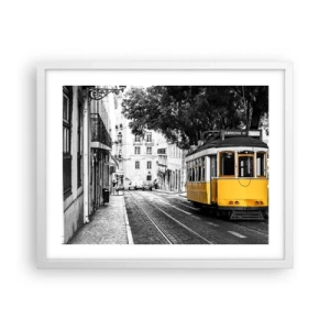 Affiche dans un cadre blanc - Poster - Et du fado en arrière-plan - 50x40 cm