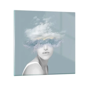 Impression sur verre - Image sur verre - La tête dans les nuages - 30x30 cm