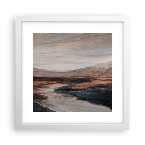 Affiche dans un cadre blanc - Poster - Une vallée tranquille - 30x30 cm