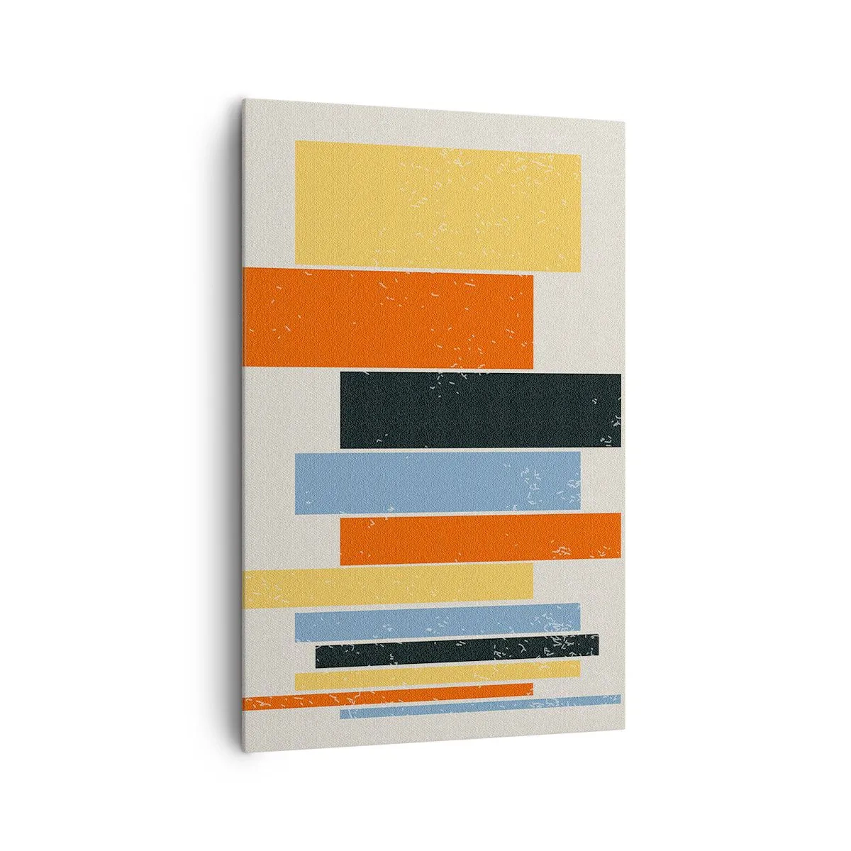 Impression sur toile - Image sur toile - Des rectangles colorés dans un arrangement moderne - 80x120cm - Notation musicale - Décoration murale moderne pour le salon et la chambre ARTTOR