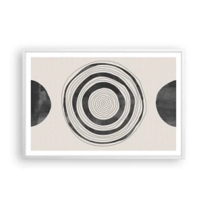 Affiche dans un cadre blanc - Poster - Ce qui est important c'est ce qu'il y a entre les deux - 91x61 cm