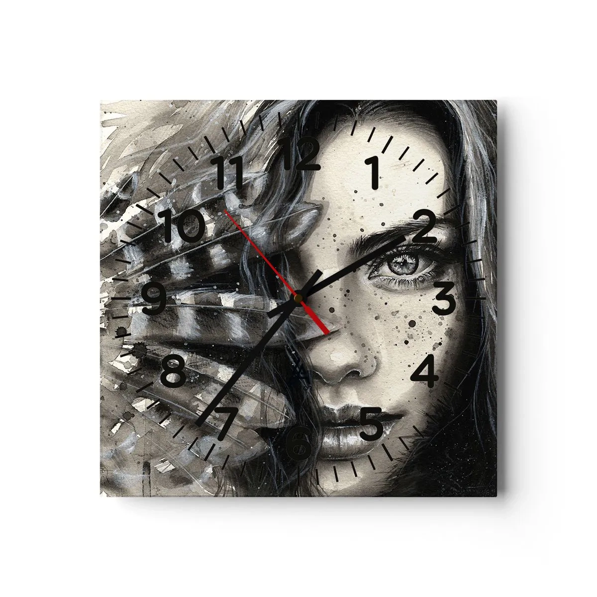 Horloge murale - Pendule murale - Beauté sauvage - 30x30 cm