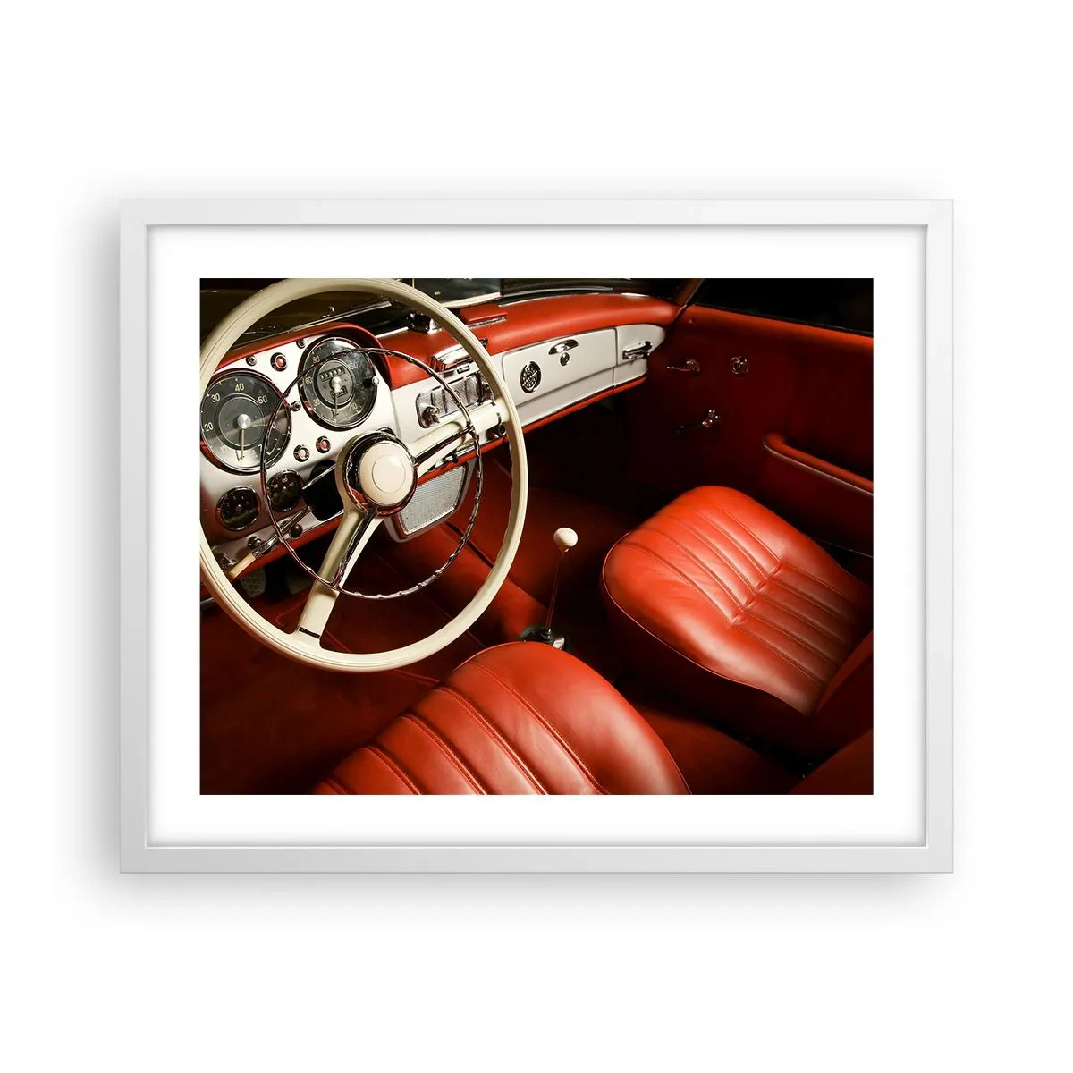 Affiche dans un cadre blanc - Poster - Luxe de style vintage - 50x40 cm