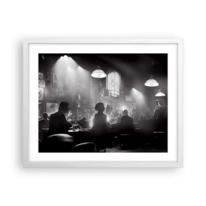 Affiche dans un cadre blanc - Poster - Dans une ambiance jazz - 50x40 cm