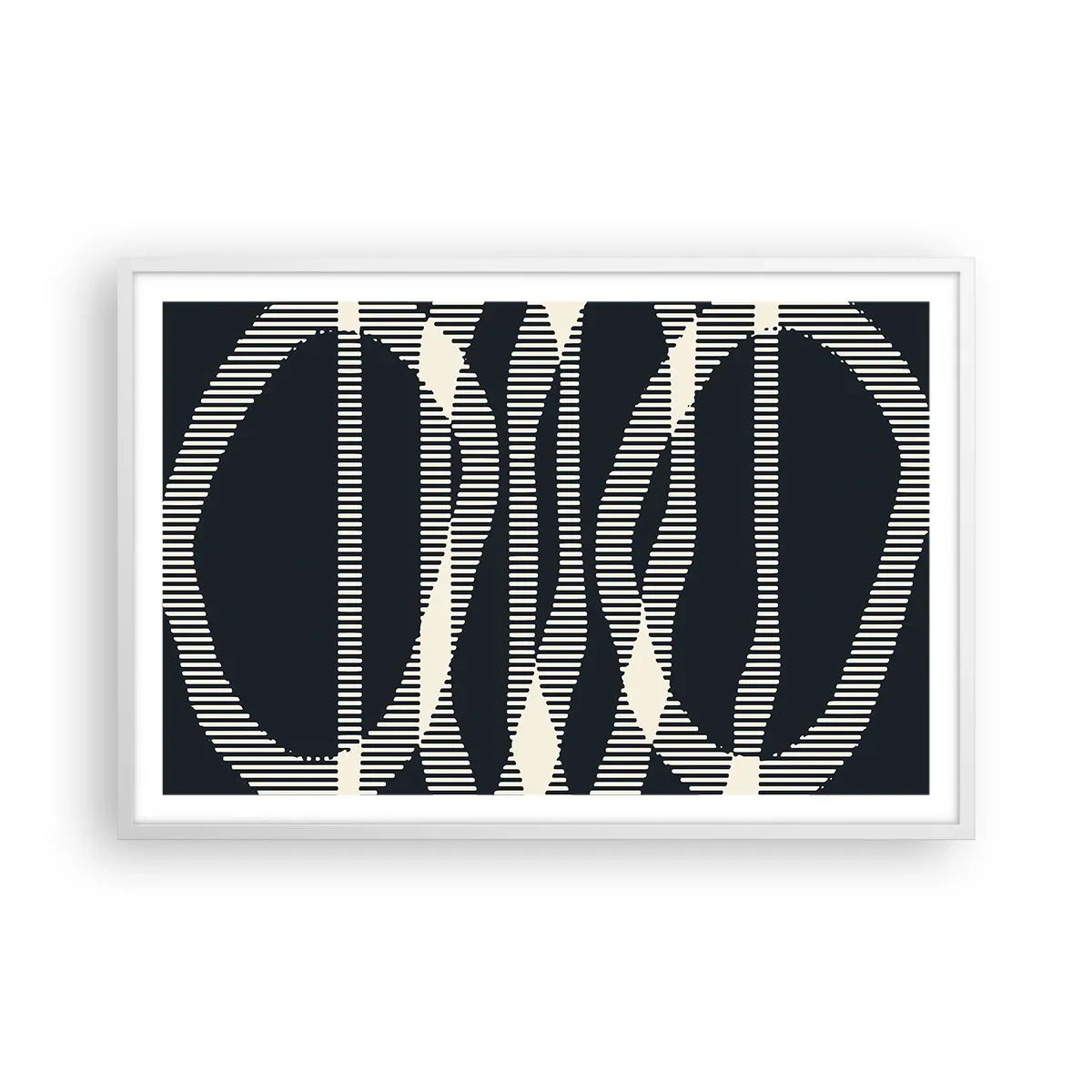 Affiche dans un cadre blanc - Poster - Une tentative de briser l'obscurité - 91x61 cm